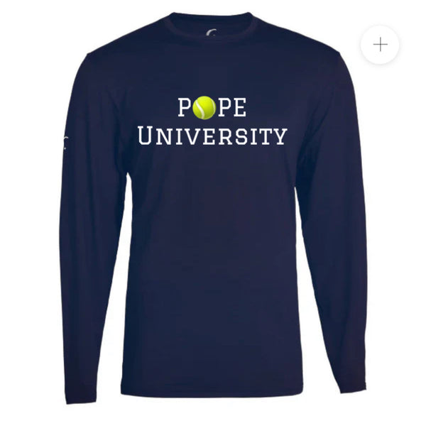 Pope University Long Sleeve performance shirt