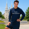 Pope University Navy Long Sleeve Performance Tee