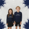Kids Pope University Navy Long Sleeve performance tee