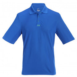 Men's Athletic Polo with Neon Trim in Blue