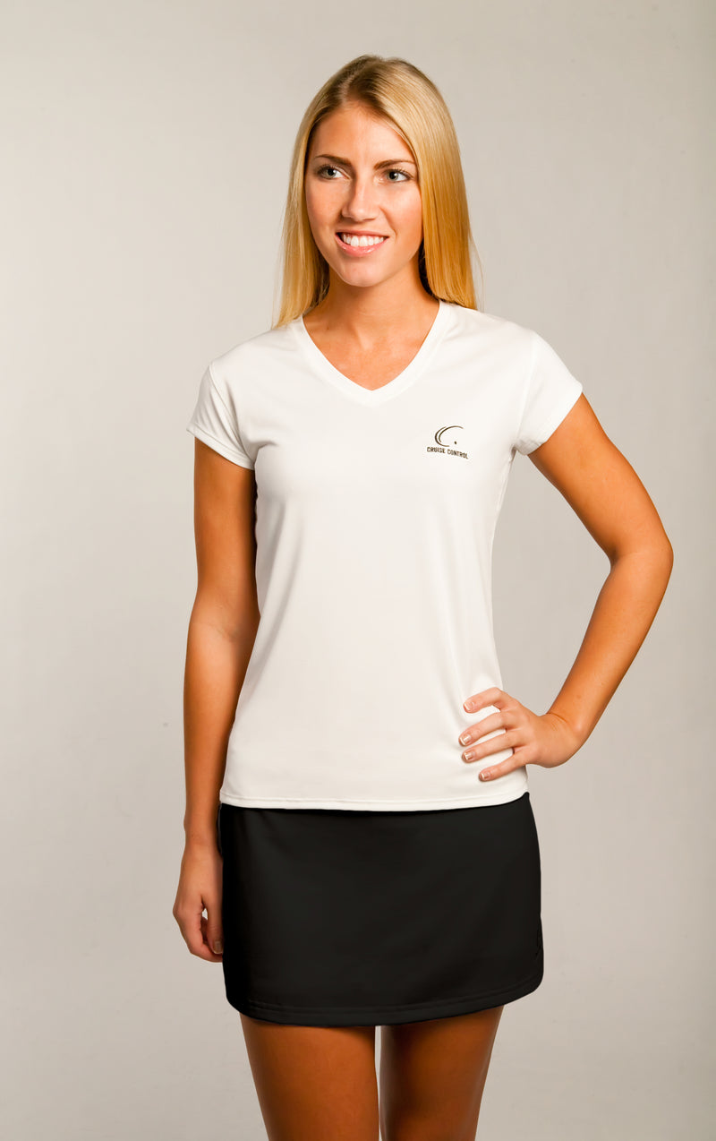 Cap Sleeve Performance Tee, Womens Tops