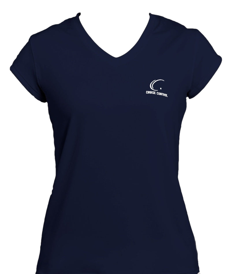 Women’s Athletic Workout Cap Sleeve T-Shirt in Navy