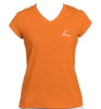 Women’s Athletic Workout Cap Sleeve T-Shirt in Orange