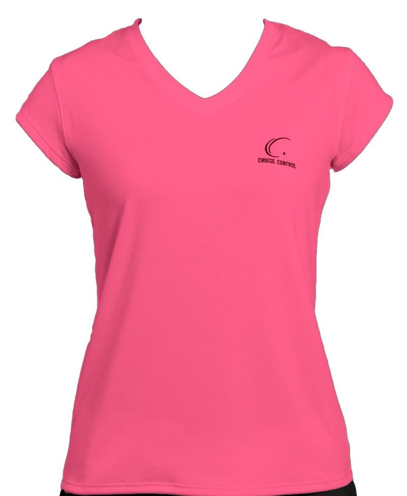 Women’s Athletic Workout Cap Sleeve T-Shirt in Pink