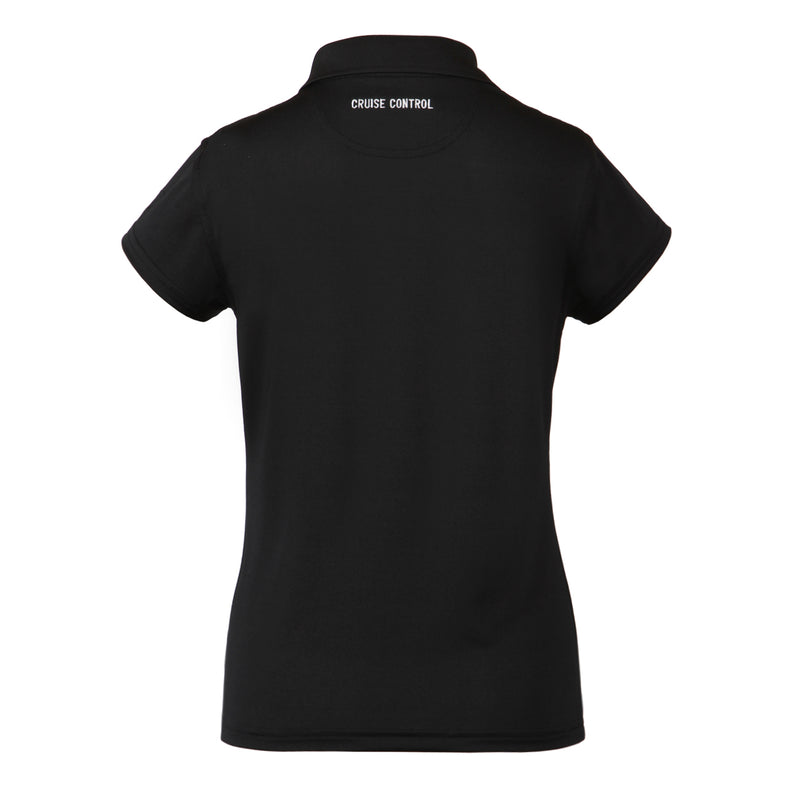 Women's Athletic Polo in Black