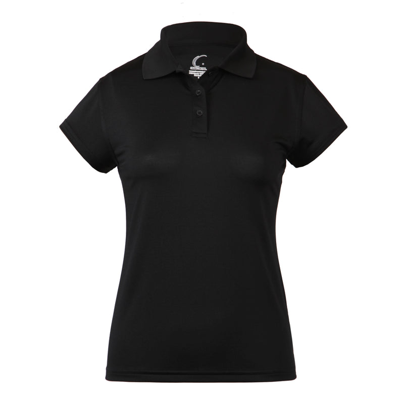 Women's Athletic Polo in Black