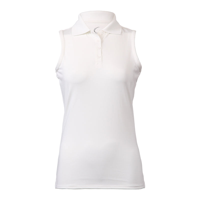 Resort Striped Sleeveless Polo