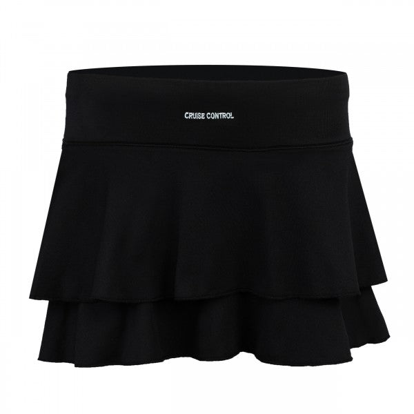 Women’s Double Layered Tennis Skort in Black