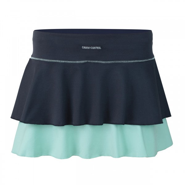 Women’s Double Layered Tennis Skort in Gray and Honeydew