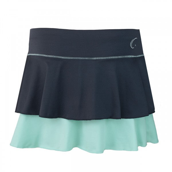 Women’s Double Layered Tennis Skort in Gray and Honeydew