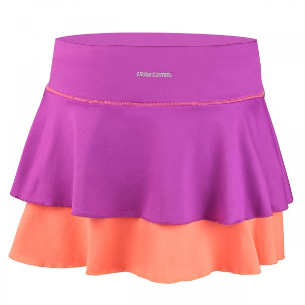 Women’s Double Layered Tennis Skort in Pink and Peach