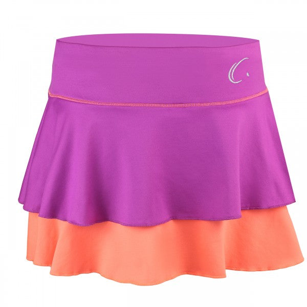 Women’s Double Layered Tennis Skort in Pink and Peach