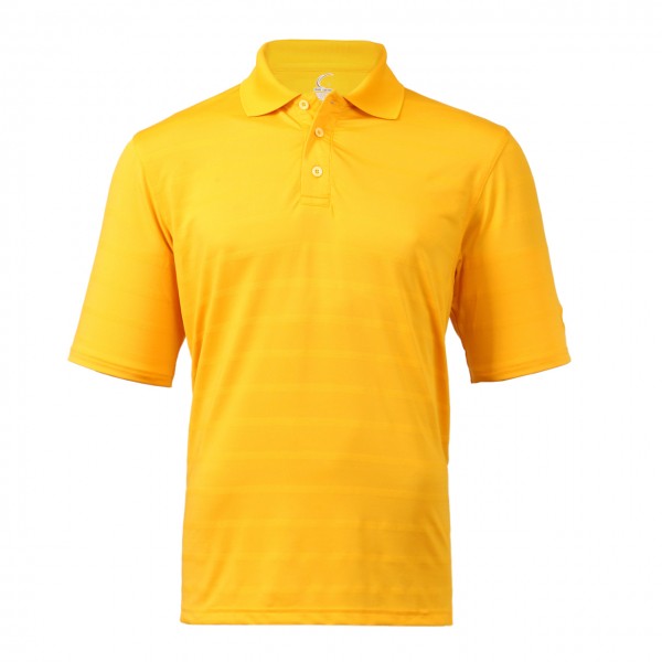 Men's Collared Jersey Pique Polo in Yellow