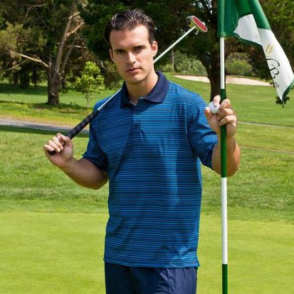 Striped Performance Polo