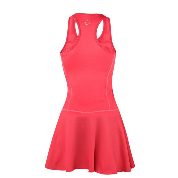 Women’s Tennis Fit & Flair Dress in Coral Pink