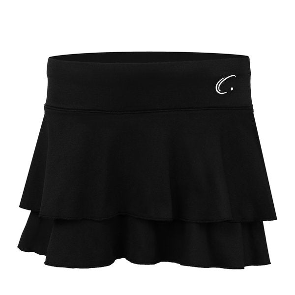 Women’s Double Layered Tennis Skort in Black